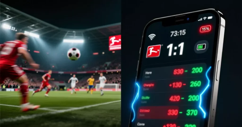 Live-Wetten Bundesliga Guide - Dynamische In-Play Wetten mit Echtzeit-Quoten und Spielstatistiken während laufendem Match